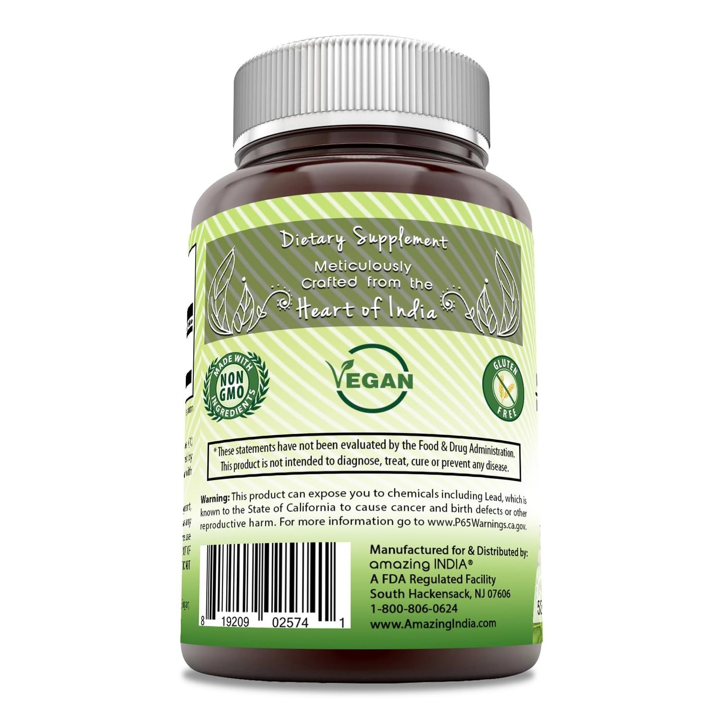 Amazing India Ashwagandha Extract 500 Mg Veggie Capsules, 1 Count