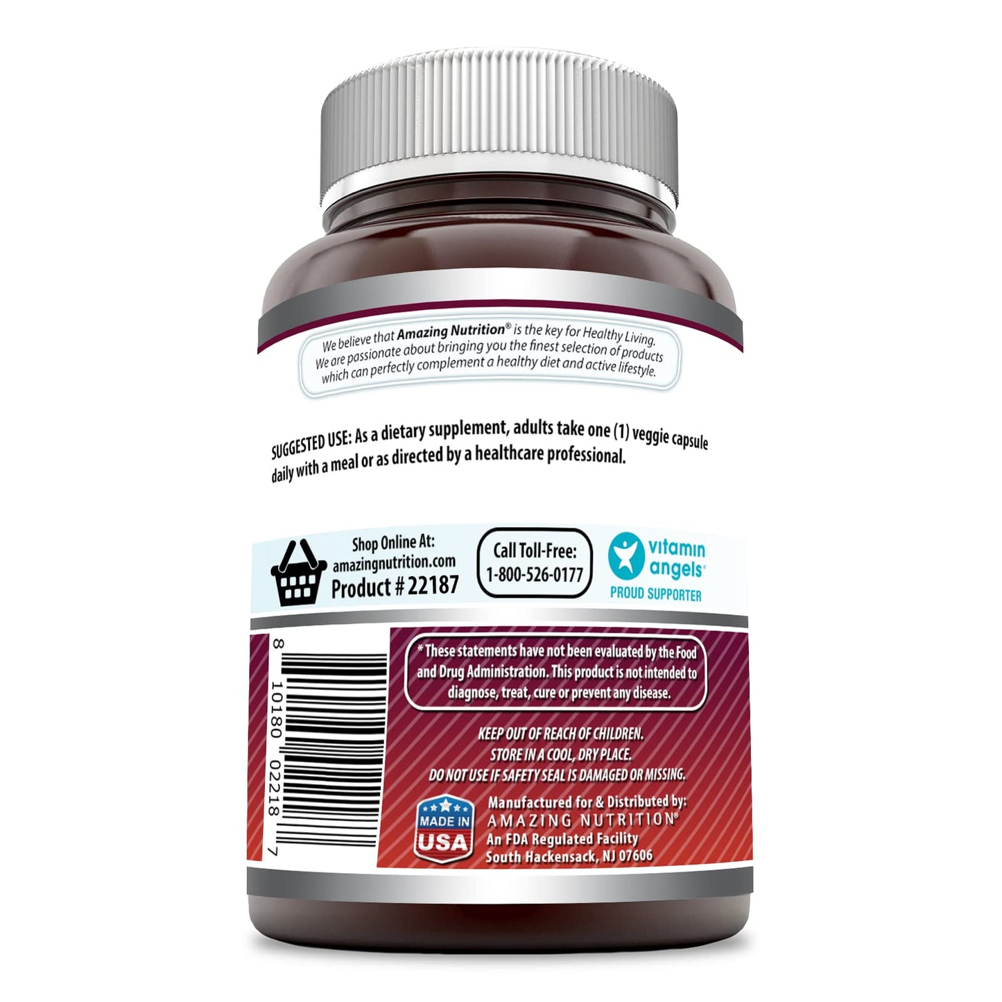 Amazing Nutrition Quercetin 500mg Capsule, 120 Count