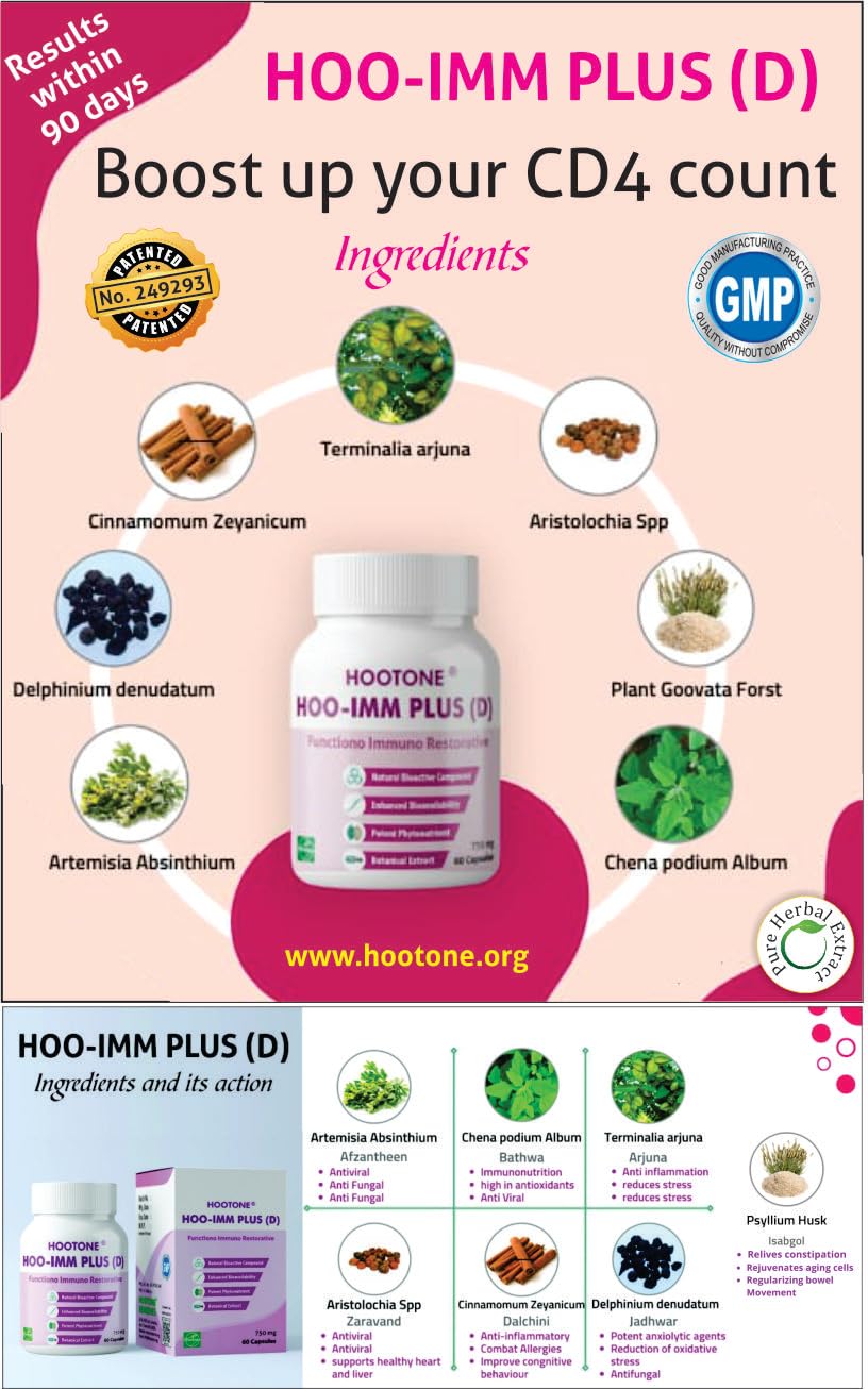 HOOTONE HOO-IMM Plus (D) Capsules, 60 Capsules