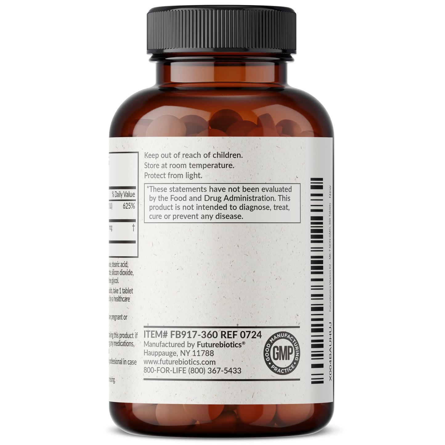 Futurebiotics Vitamin K2 with D3 Tablets, 360 Tablets