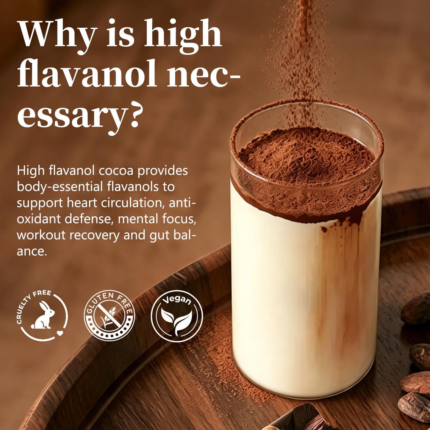 DYAXZ High Flavanol Cocoa Powder 8.6 Ounces