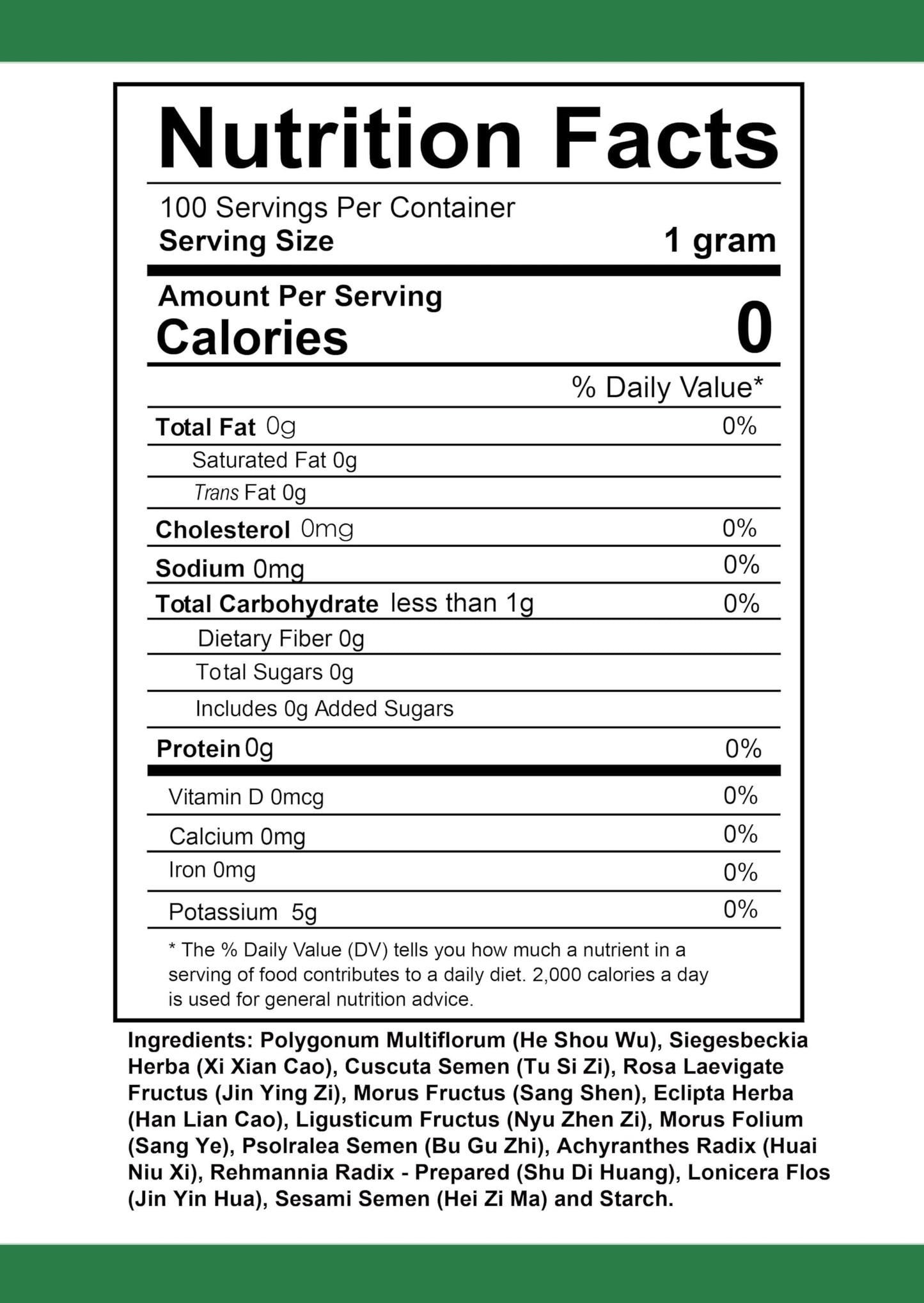 Health Herbal He Shou Wu Wan/Polygonum Decoction Granule Powder, 3.53 oz