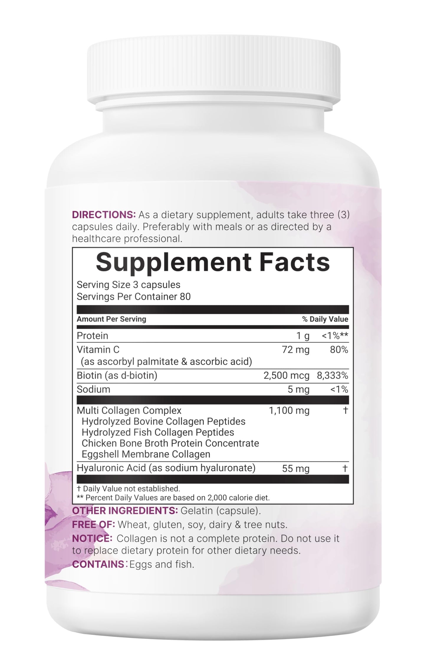 Micro Ingredients Multi Collagen Capsules, 240 Count