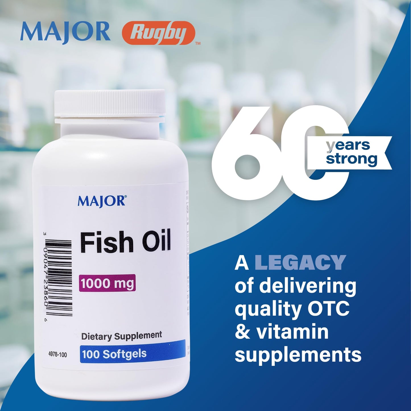 MAJOR Omega-3 Fish Oil Softgels 100