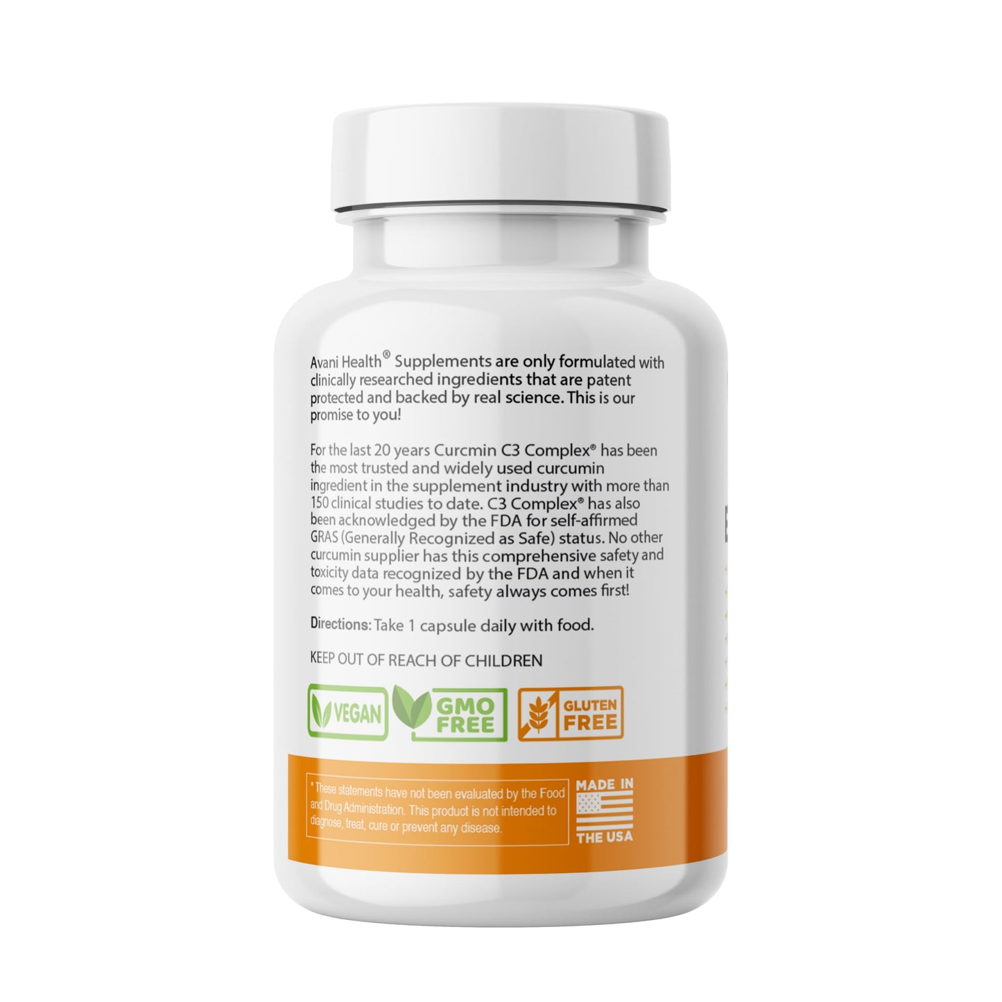 Avani Health C3 Complex Curcumin Turmeric Extract Capsule, 60 Capsules
