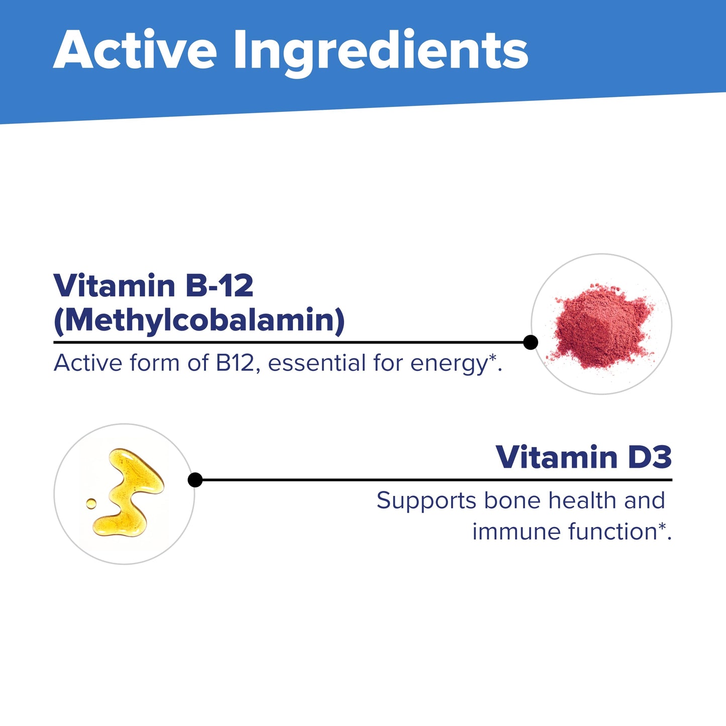 Superior Source NO Shot Methylcobalamin B-12 5,000 mcg with Vitamin D3 5,000 IU Tablets, 1 Tablet