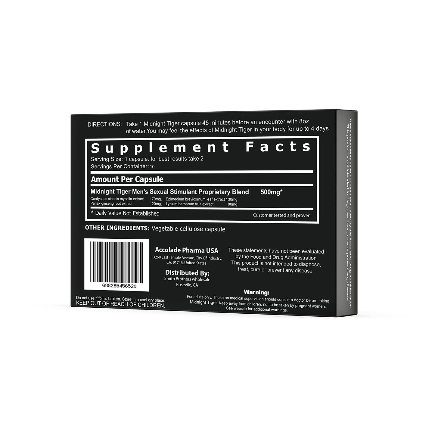 Midnight Tiger V2 Capsules 10 Count