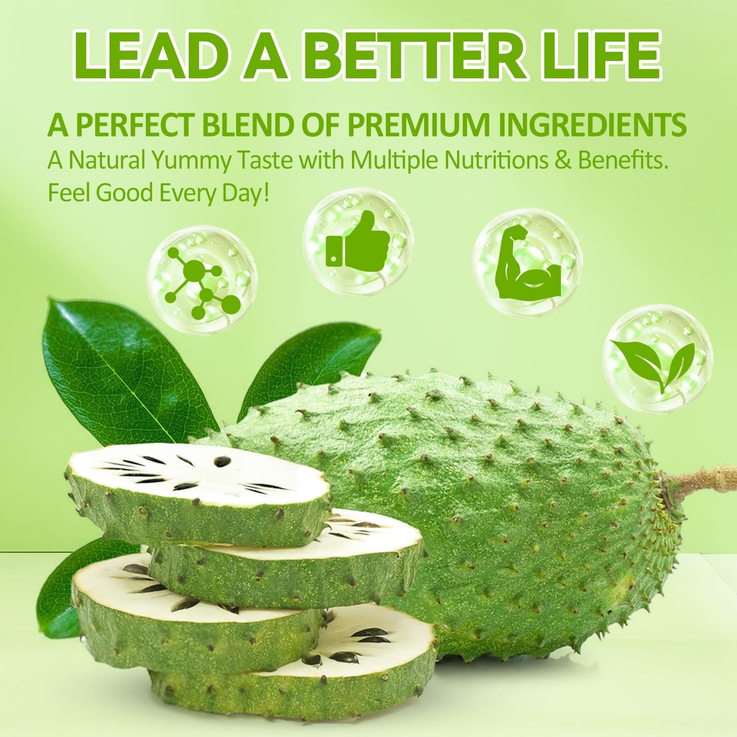 Totaria Sugar Free Soursop Oil Graviola Sea Moss Gummies, 60 Count