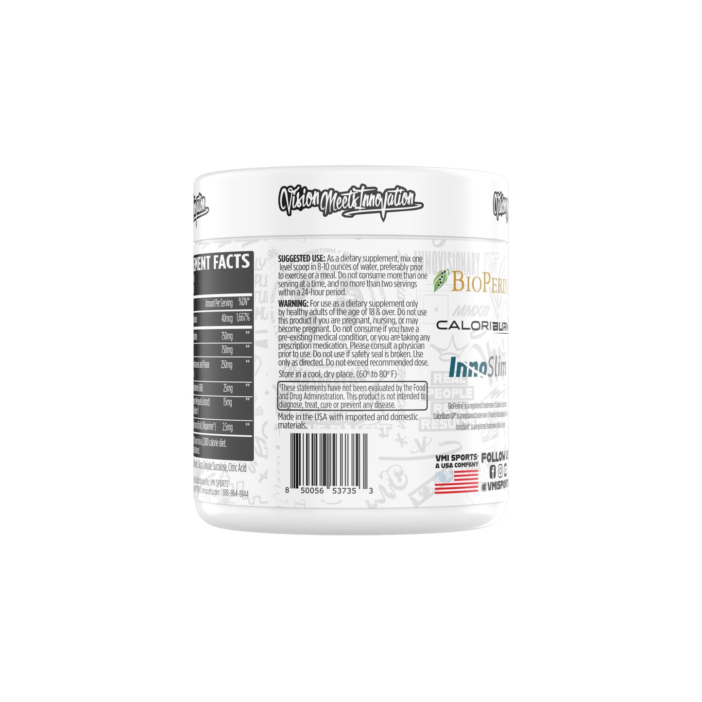 VMI Sports Heat L-Carnitine Powder Enhanced Thermogenic, 2.54 Ounces