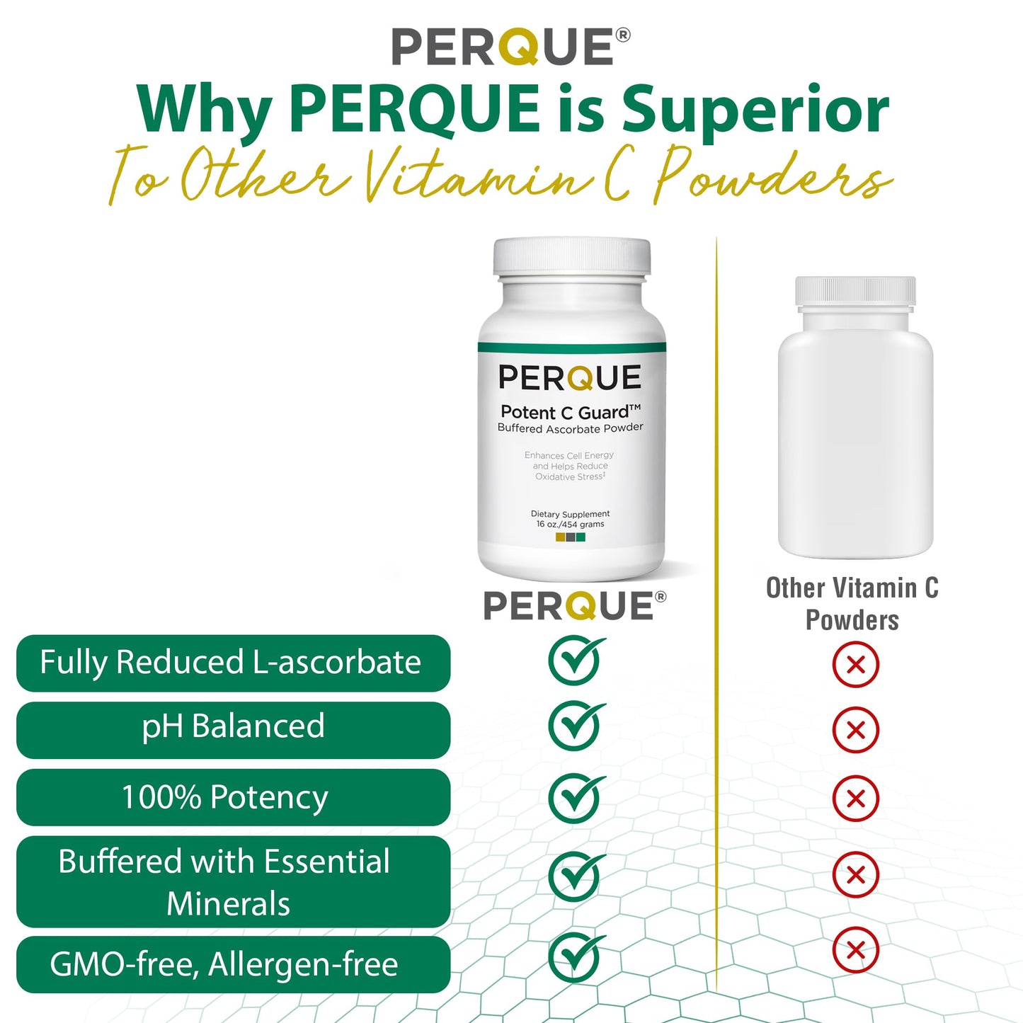 PERQUE Buffered Vitamin C Ascorbate Powder 16 oz