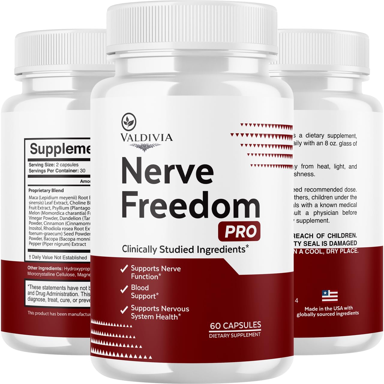 Valdivia Nerve Freedom Pro Capsules, 300 Capsules