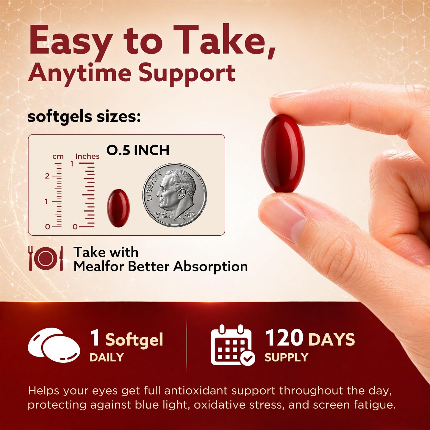 Hovika 18-in-1 Astaxanthin 24mg & Lutein 40mg with Zeaxanthin Softgels 240 Count