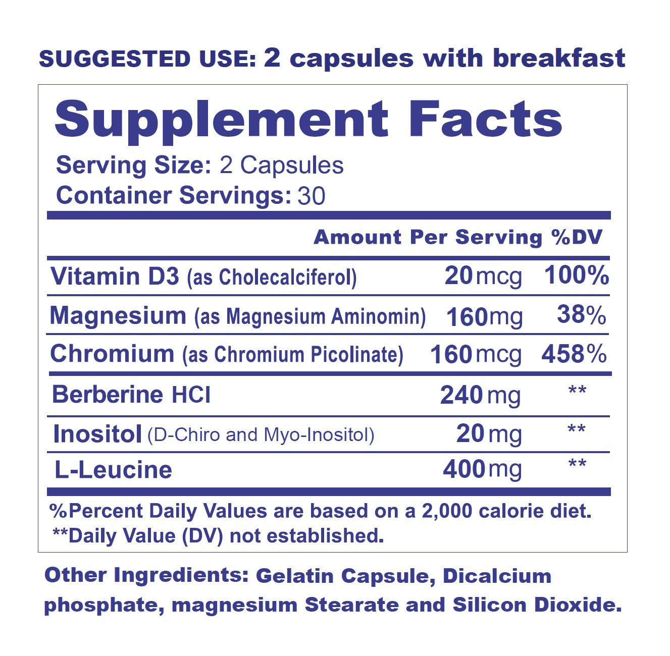 Ni una dieta más Metfor Natural - Fat & Glucose Metabolism Management Capsule, 60 Count