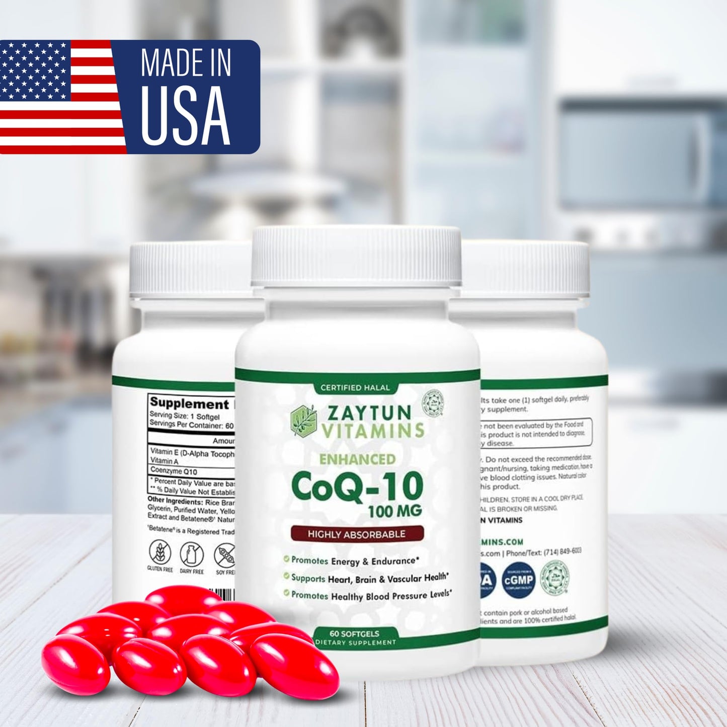 Zaytun Vitamins CoQ10 Softgel 60 Count
