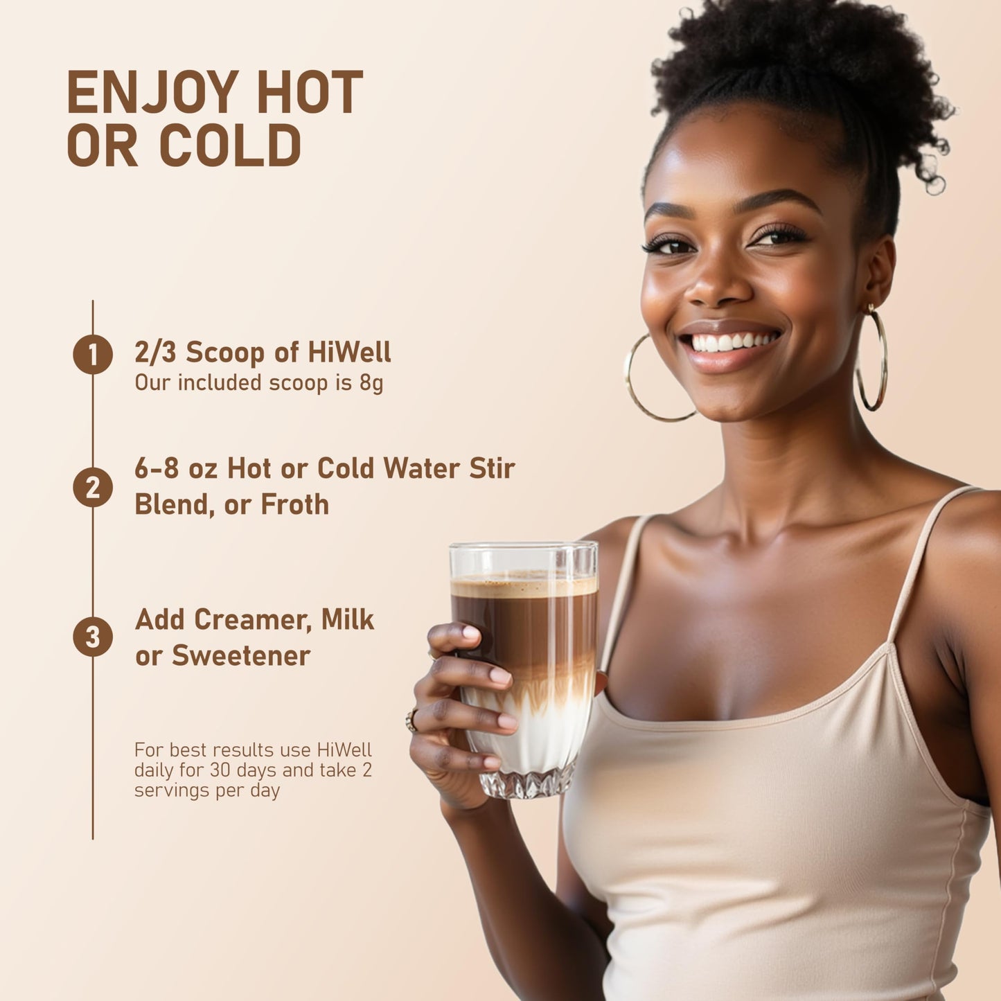 HiWell Absorfyx Strong Taste Mushroom Coffee Powder 5.3 oz