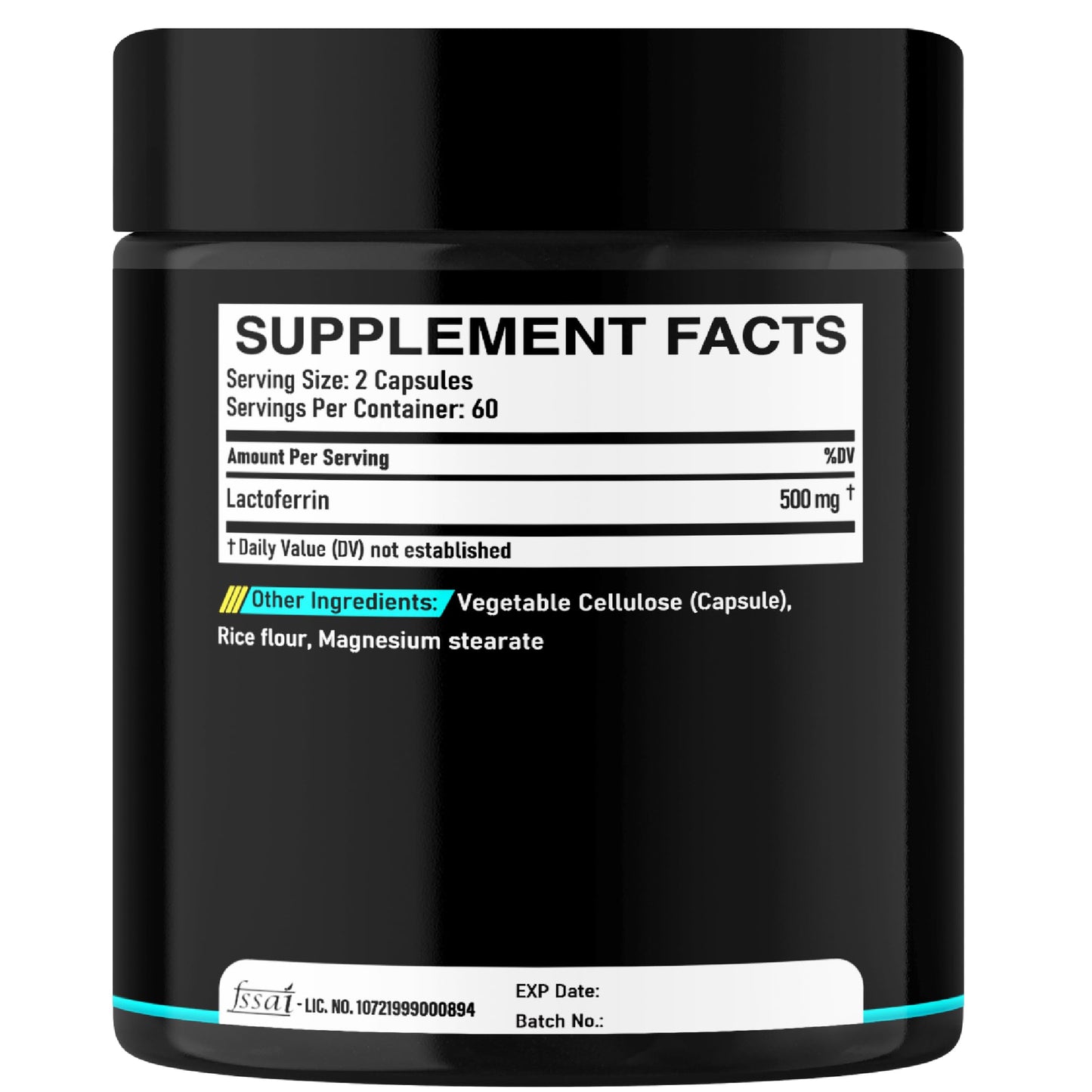 DEDICAD Lactoferrin 500mg Supplement Capsule, 120 Capsules