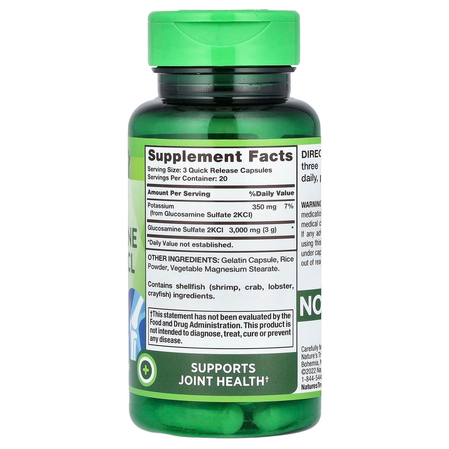 Nature's Truth Triple Glucosamine 3000mg Softgels 60