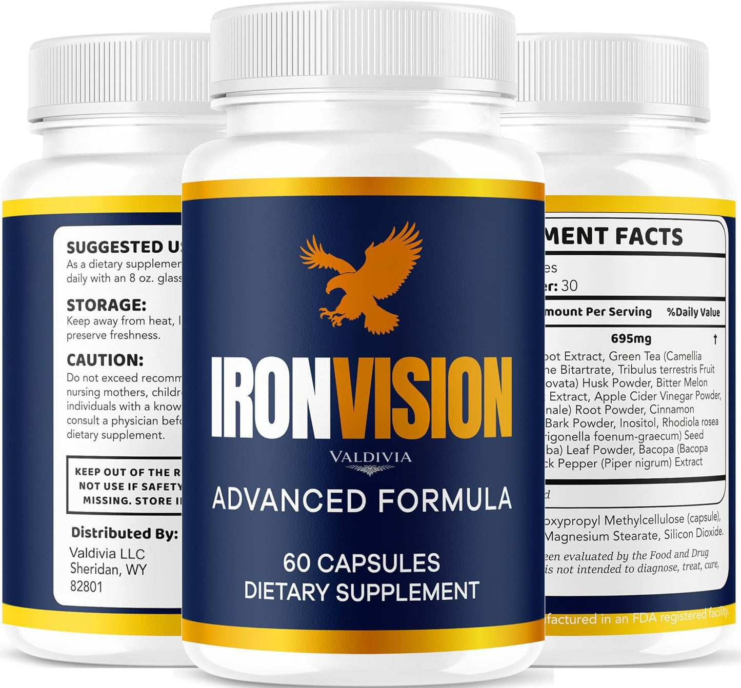 Valdivia Iron Vision Eye Supplement Capsules, 60 Count