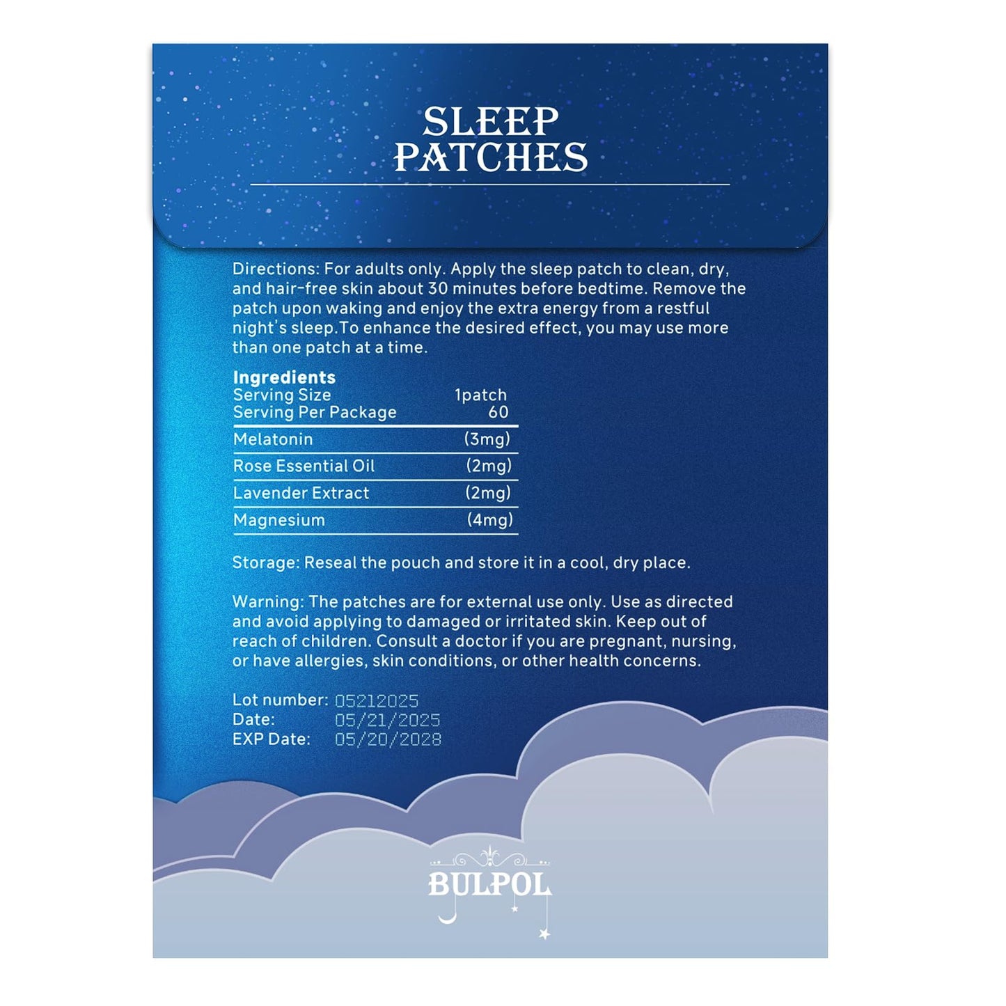 BULPOL Sleep Patches for Adults 60 Tablets