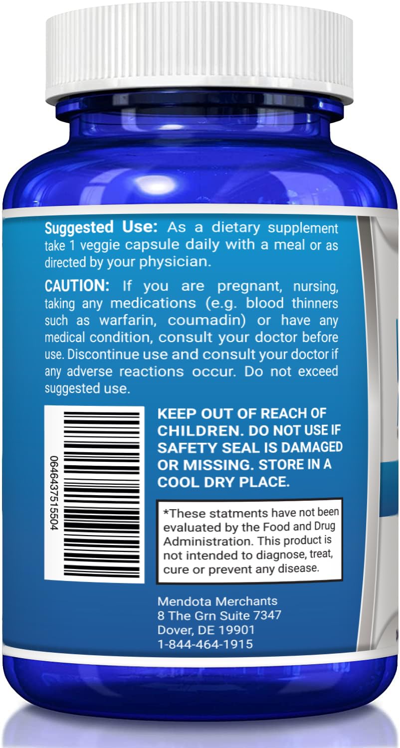 YounGlo Research Vitamin K2 MK7 (MenaQ7) 100 mcg w/Coconut Oil for Superior Absorption, Dietary Health Supplement, Capsules, 120