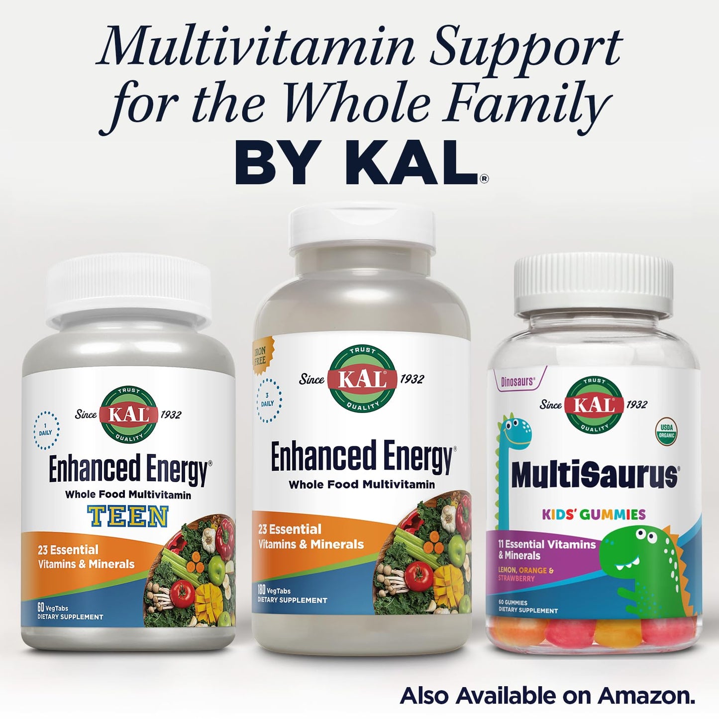 KAL Enhanced Energy Multivitamin Capsules 180 Capsules