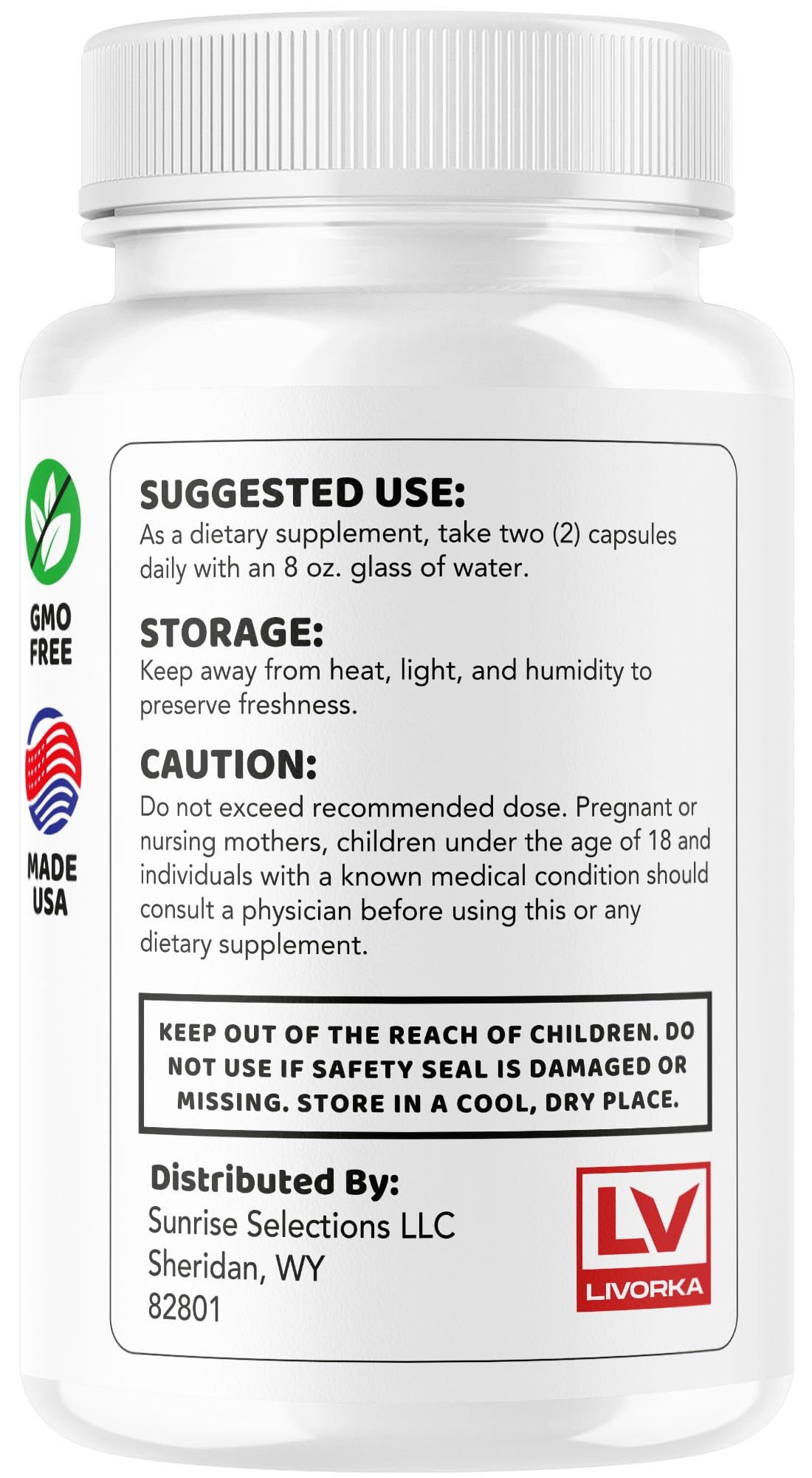 LIVORKA Free Sugar Plus Capsules, 60 Count