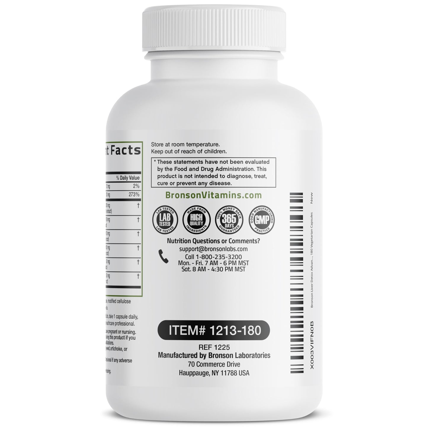 Bronson Liver Detox Advanced Detox & Cleansing Formula 180 Capsules