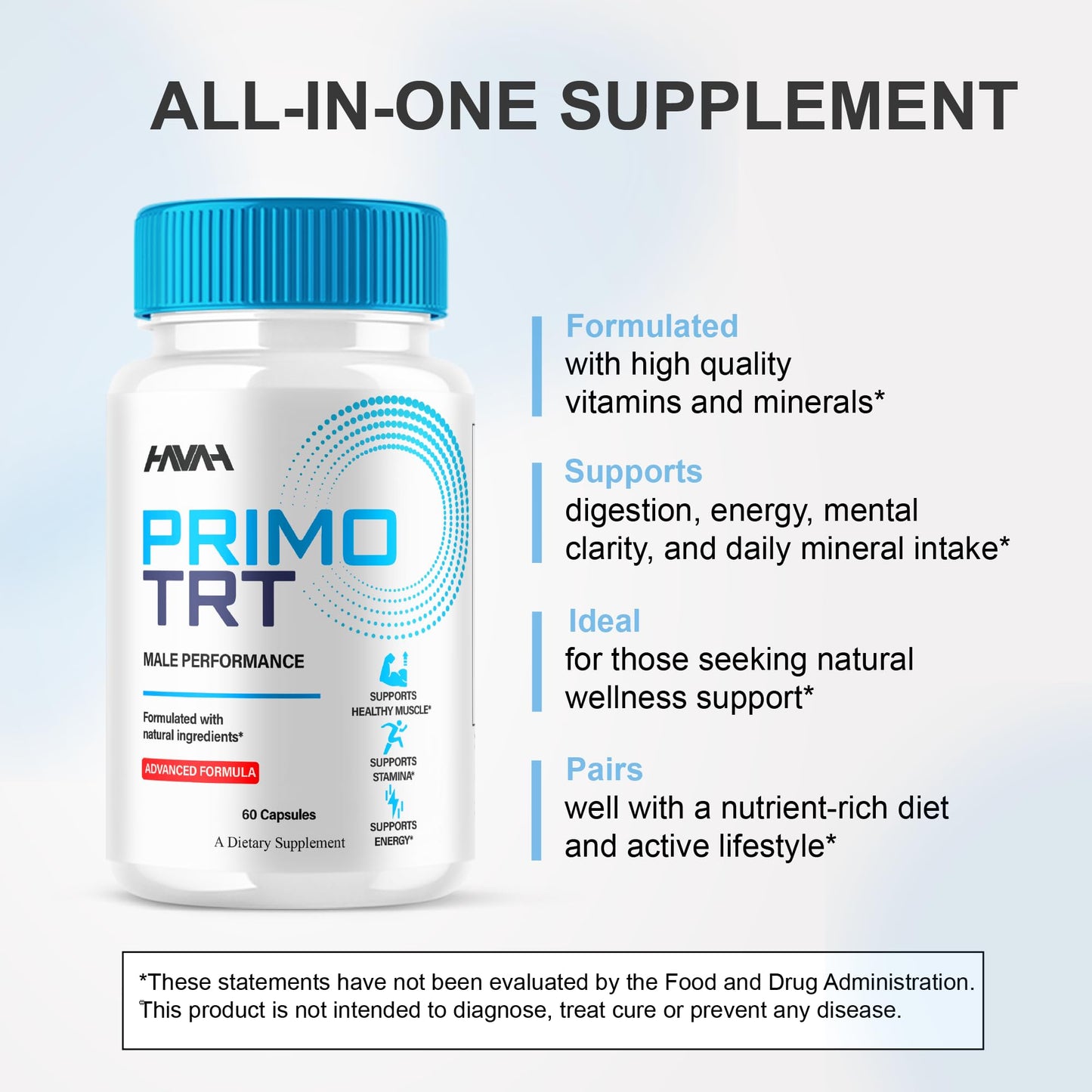 Havah PrimoTRT Maximum Support Capsule, 120 Capsules