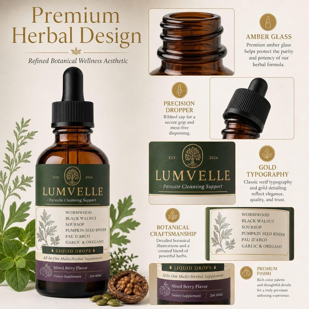 RAWBOLD LUMVELLE Wild-Harvested Wormwood Herbal Drops Capsule 1 Count