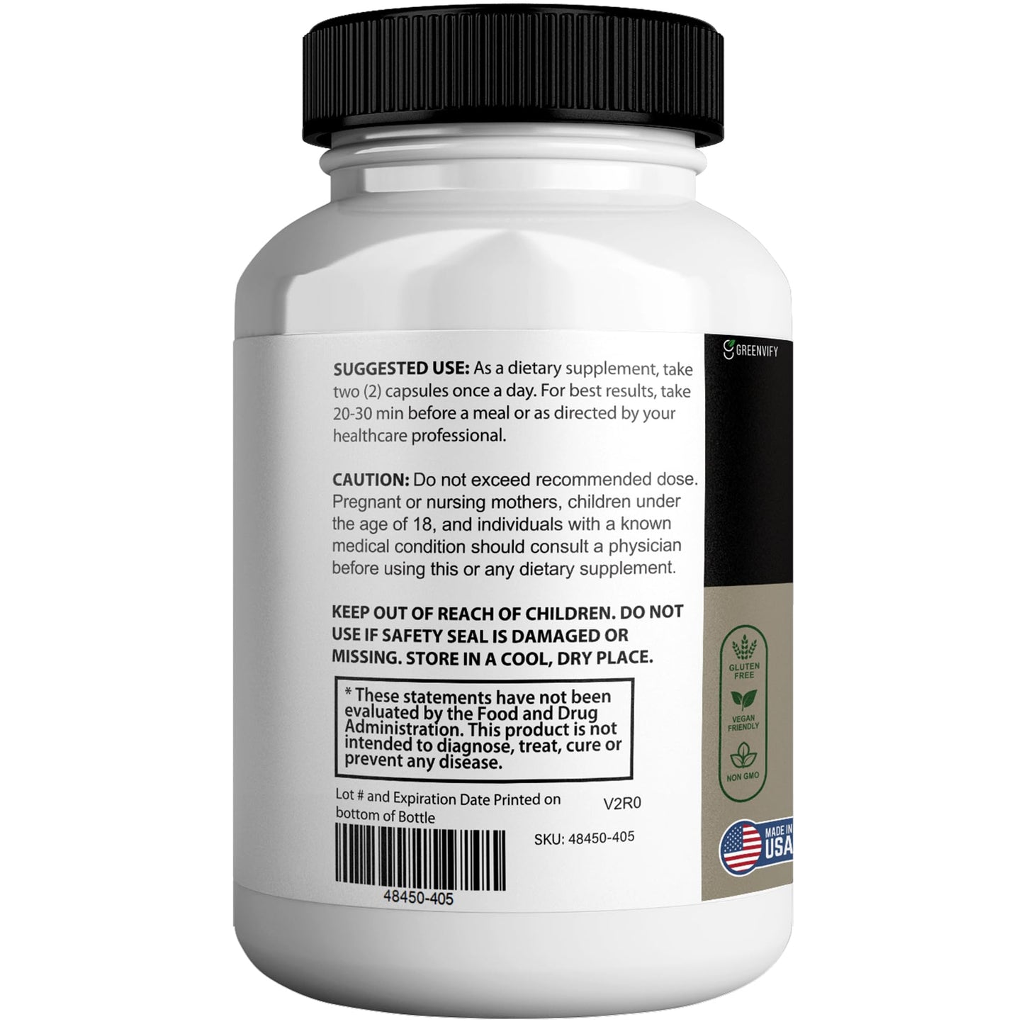GREENVIFY Black Wood T Max Extra Strength Capsules, 300 Count