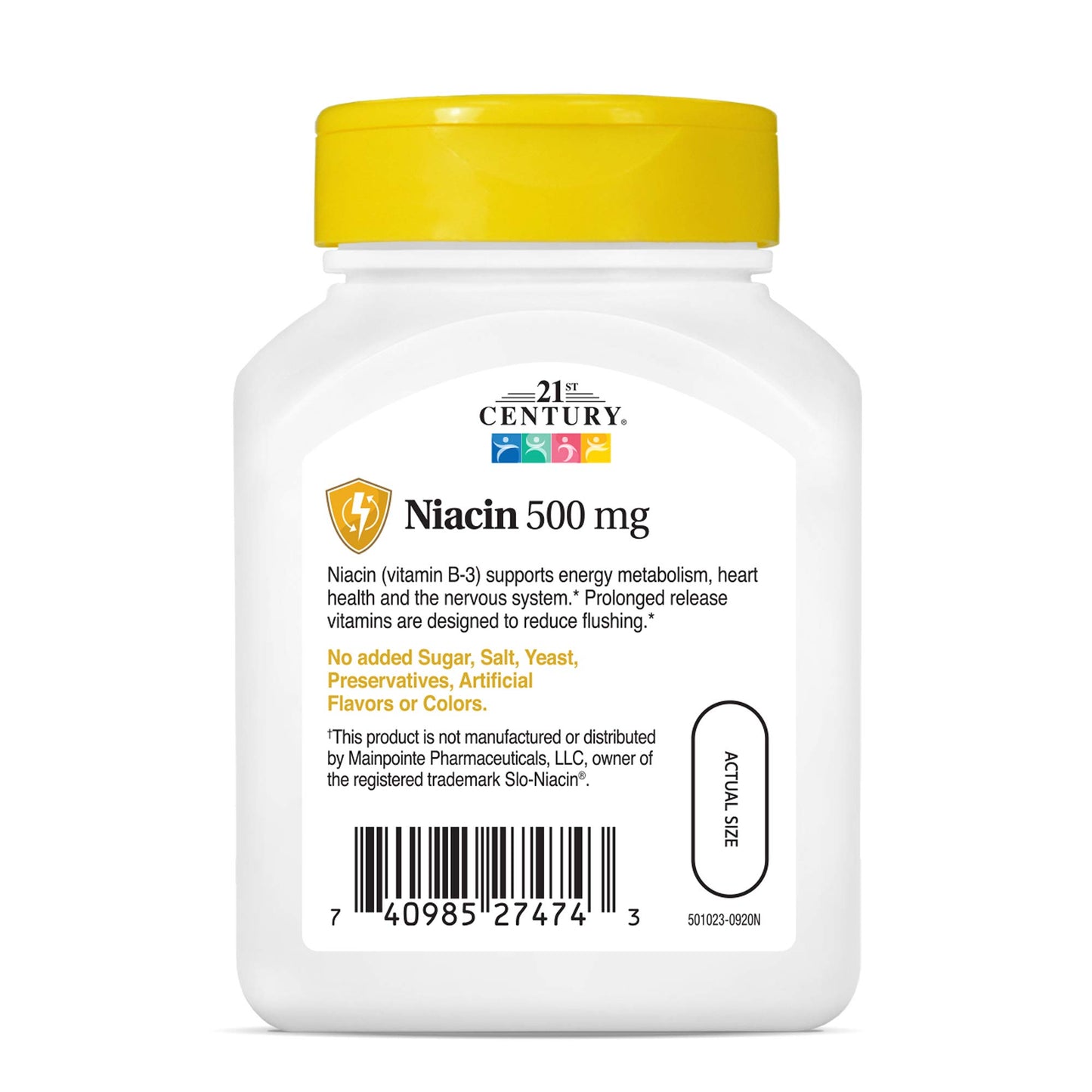 Smart Monkey Technologies 21st Century Niacin 500 mg Prolonged Release Tablets, 200