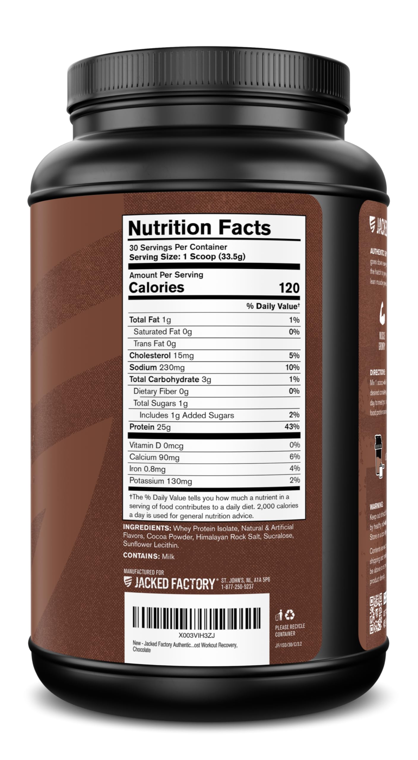 Jacked Factory ISO Whey Protein Isolate Powder 30 Servings