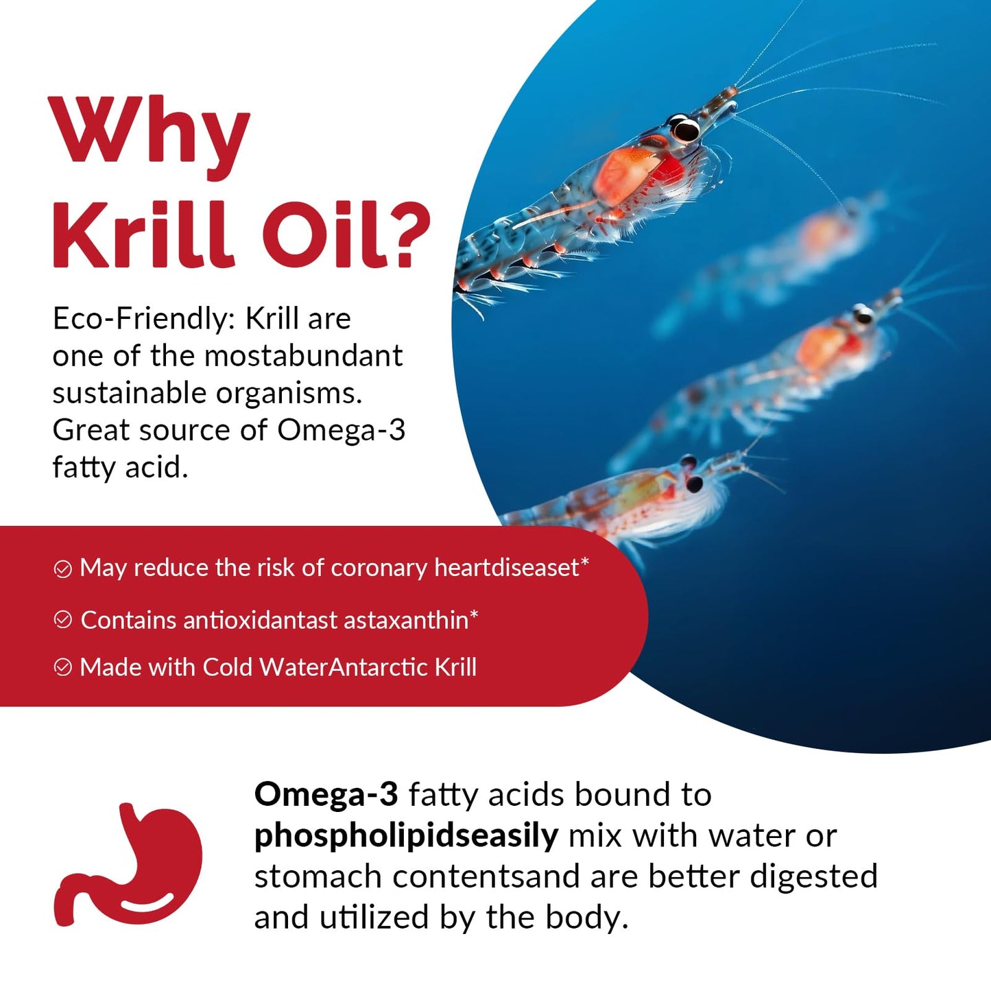 JulyDeer Krill Oil 1000 mg Softgels, 360 Count