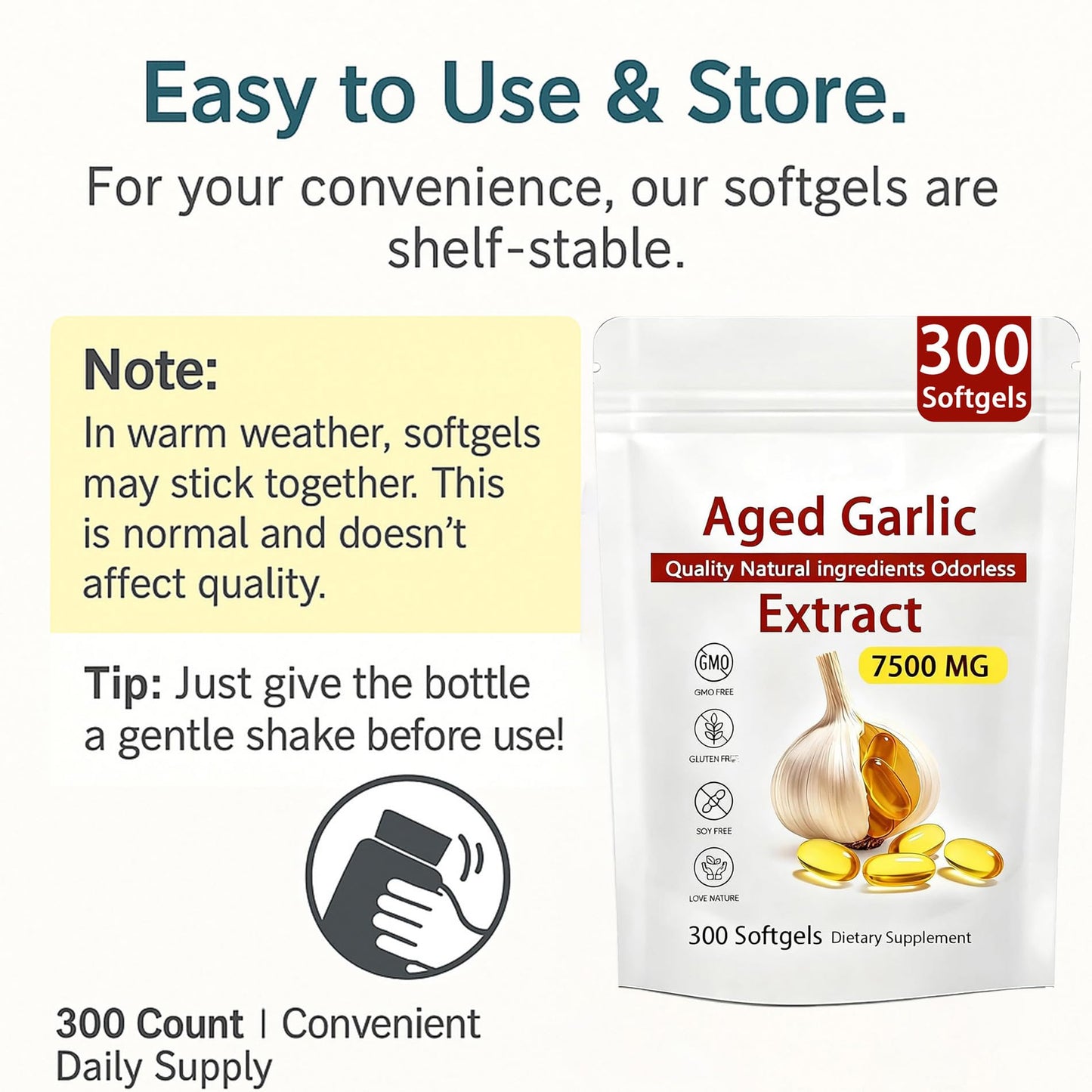 NAPEXIX Aged Garlic Extract Softgels 300