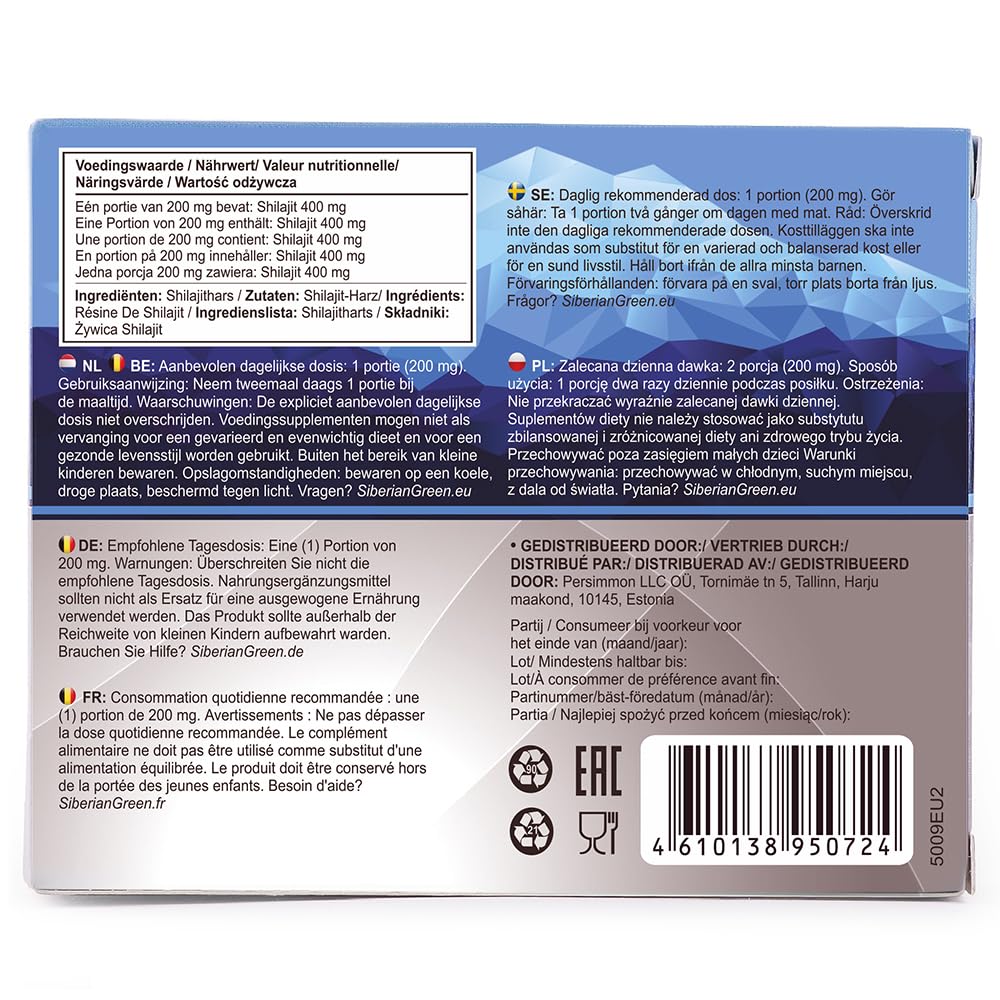 Siberian Green Natural Shilajit Caplets 120