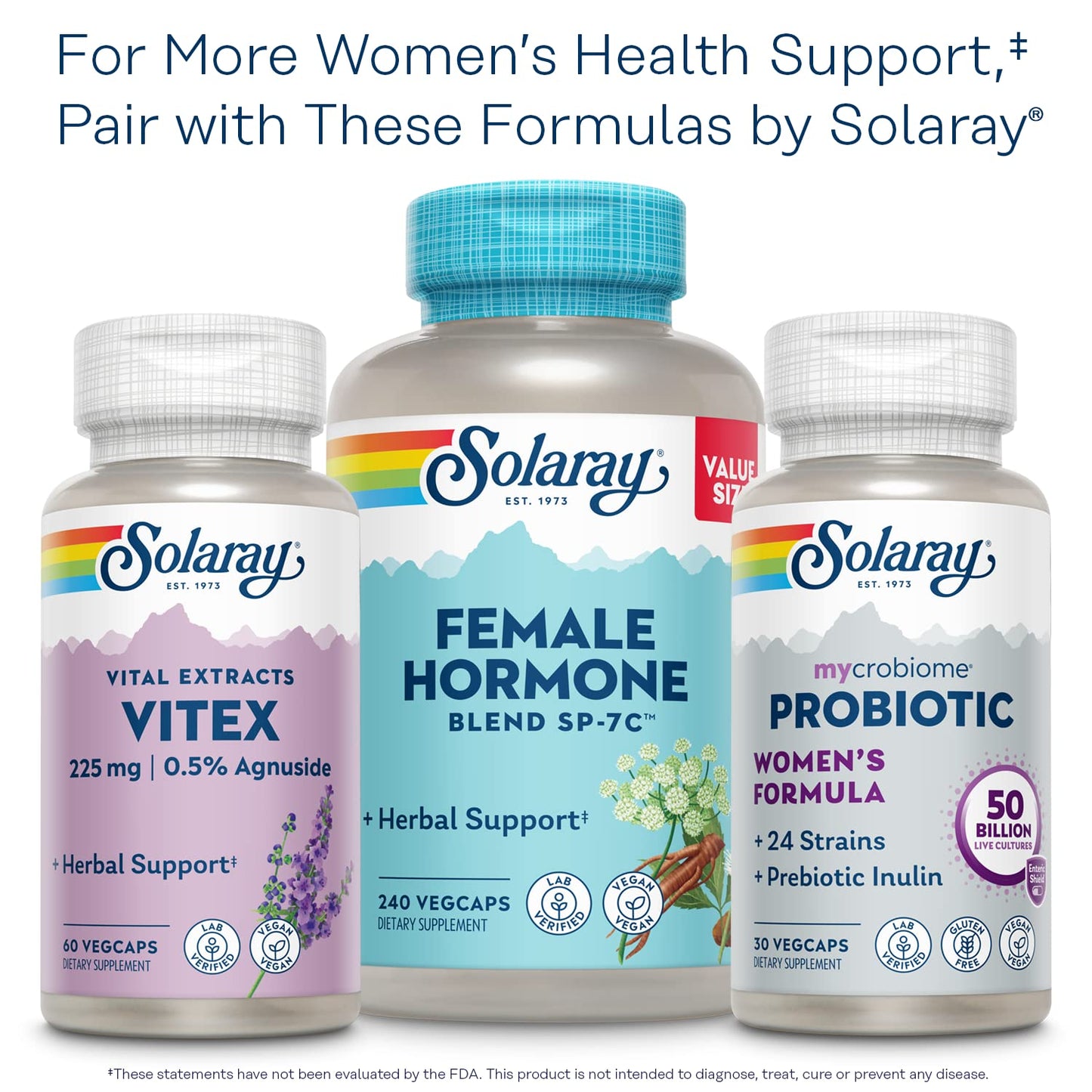 SOLARAY True Herbs Yarrow 320mg Whole Aerial 100 Capsules