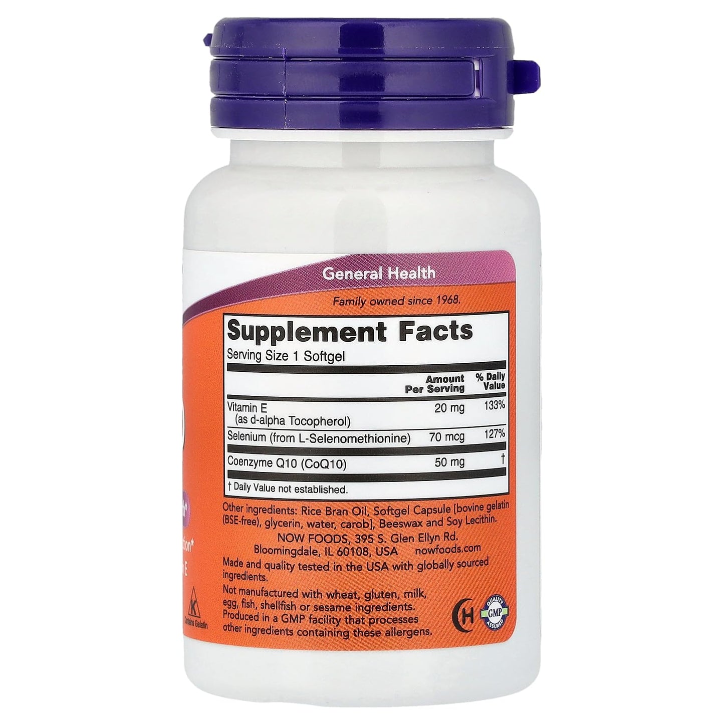 NOW Foods CoQ10 Softgels, 50 mg, 50 Count