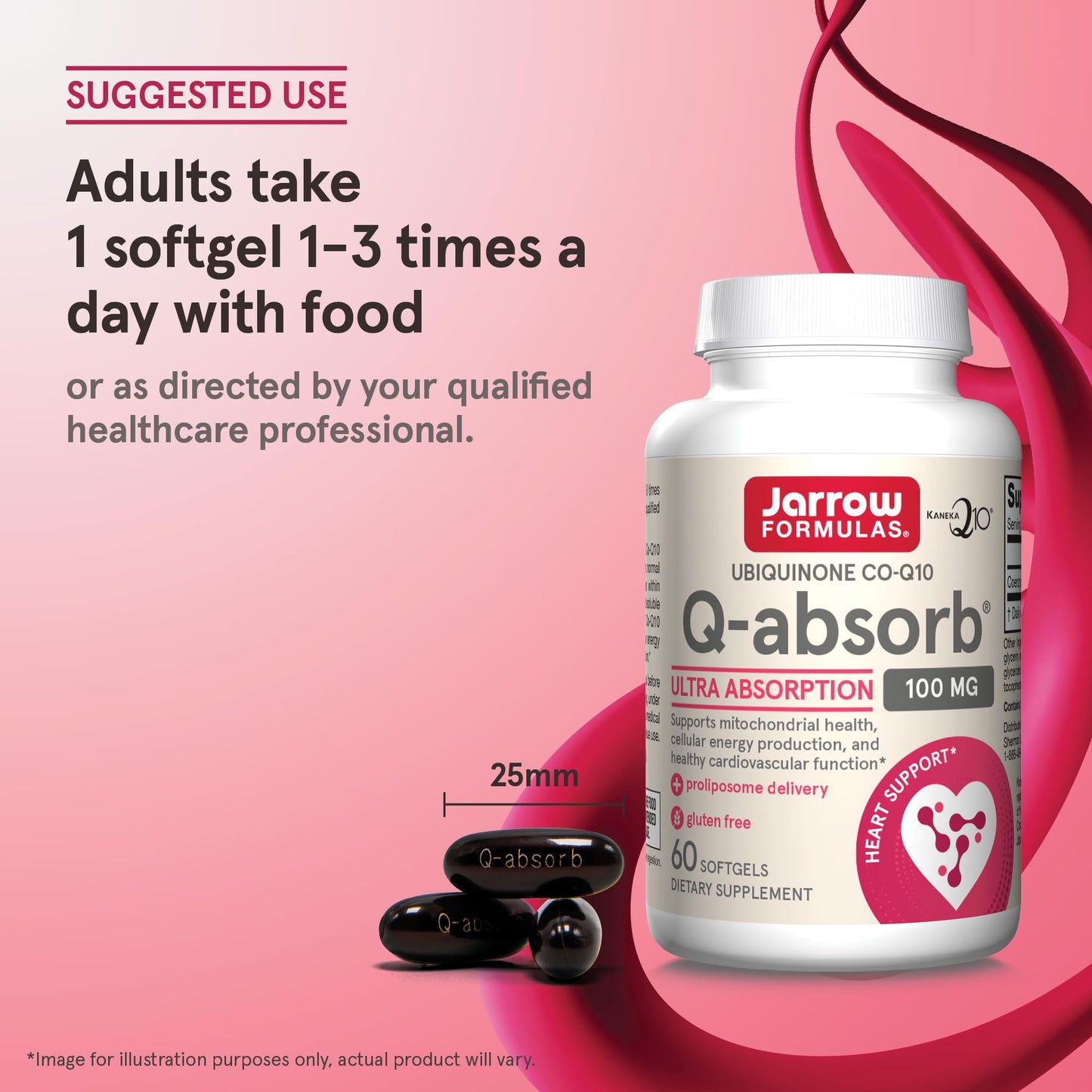 Jarrow Formulas Q-absorb Co-Q10 100 mg Softgels, 60 Count