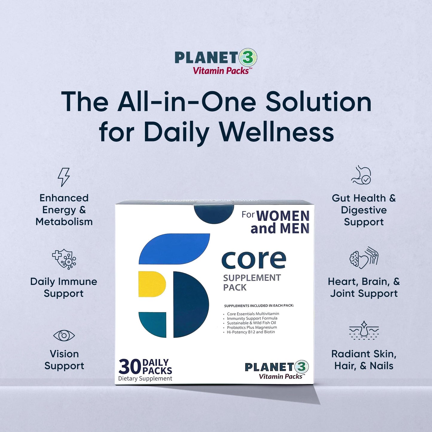 Planet 3 Vitamin Packs 90 Capsules