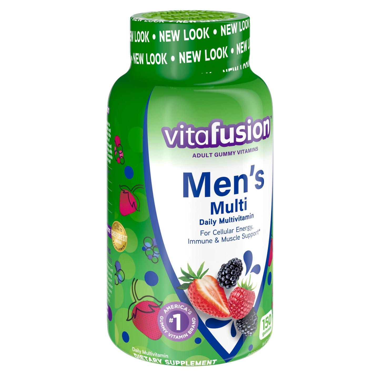 Vitafusion Gummy Vitamins for Men, Berry Flavored Daily Multivitamins for Men, Tablets, 150
