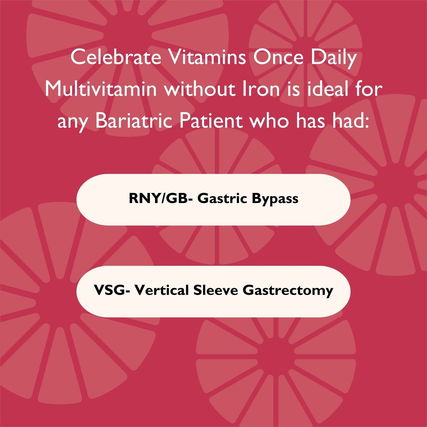 Celebrate Bariatric Supplements CelebrateONE Iron Free Once Daily Bariatric Multivitamin Capsule, 30 Capsules
