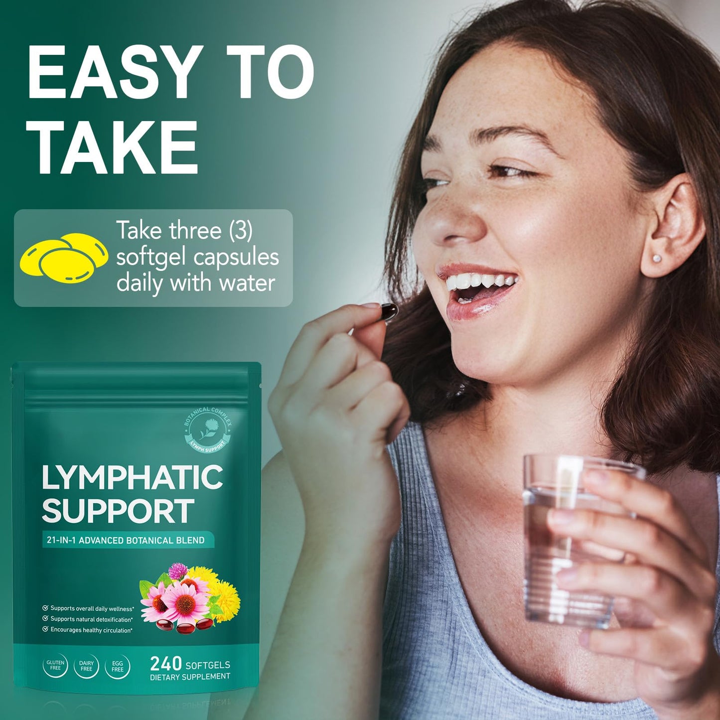 Cacukn Lymphatic Drainage Supplements Softgels 480