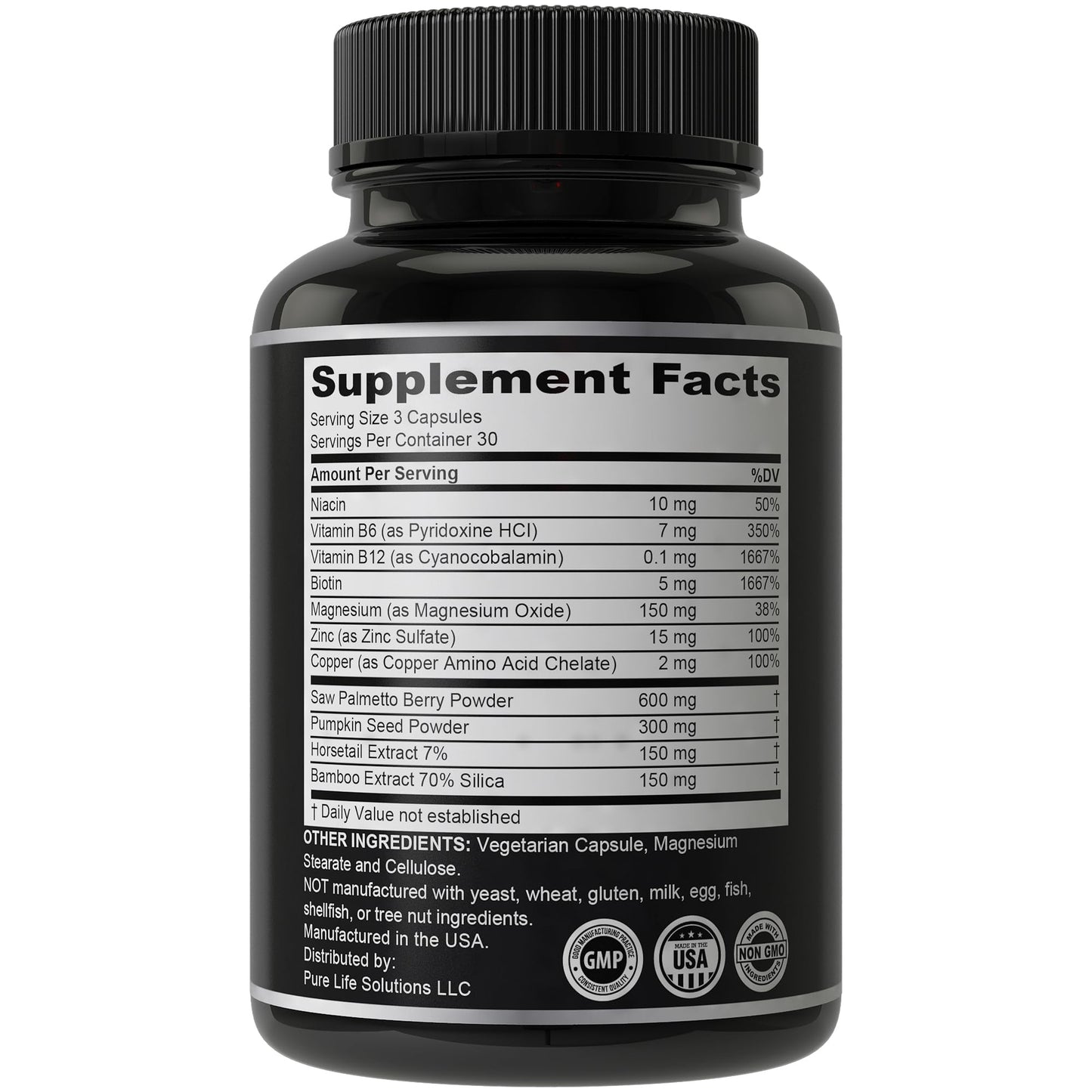 Hair Thickness Maximizer 11-in-1 Vegan Hair Growth Vitamins for Thinning & Brittle Hair Capsule 90 Count