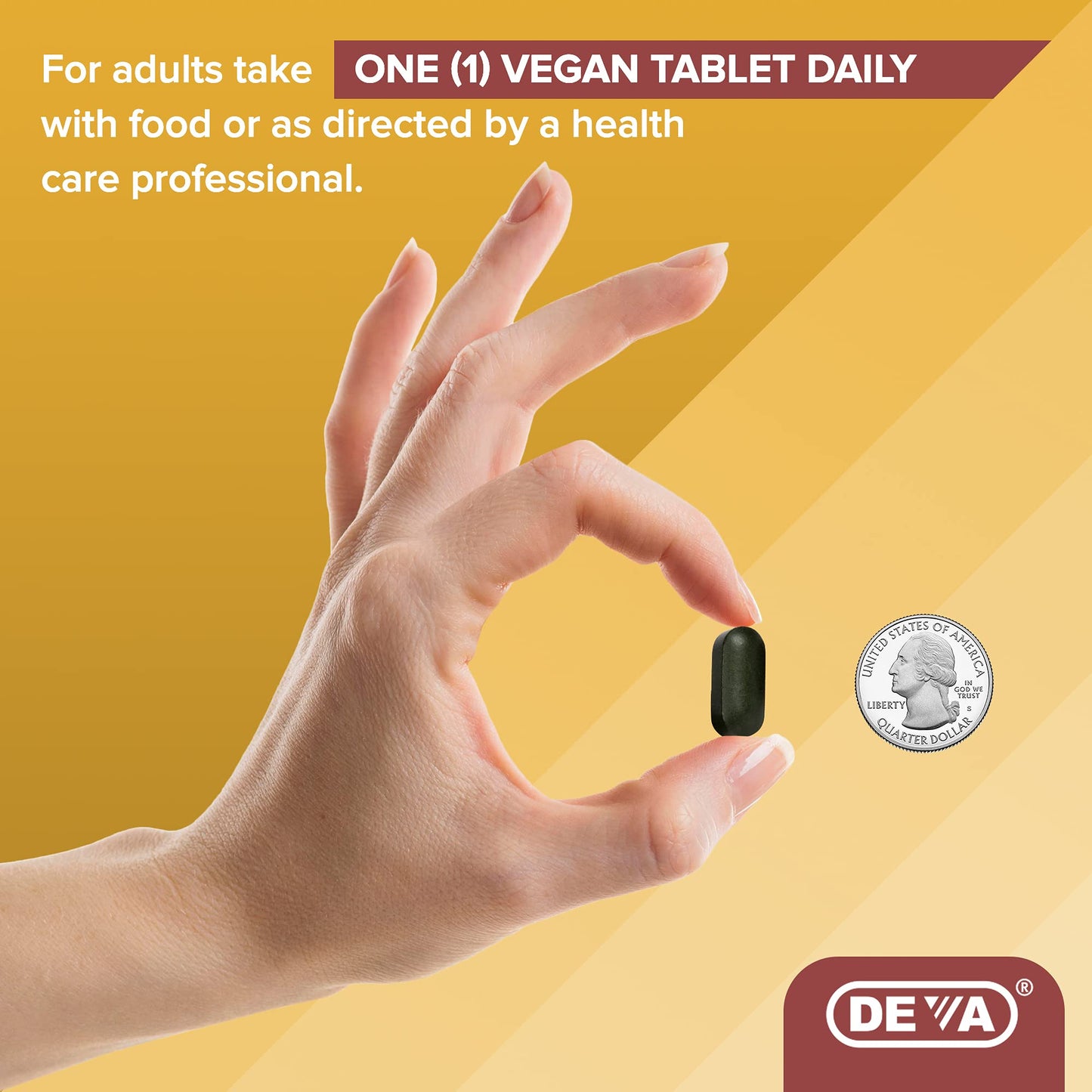 DEVA Vegan Multivitamin and Mineral Supplement - Once-Per-Day Formula with Greens - Vitamins A, C, D, E, B Complex, High-Potency Formulation for Daily Health and Wellness, 90 Tablets