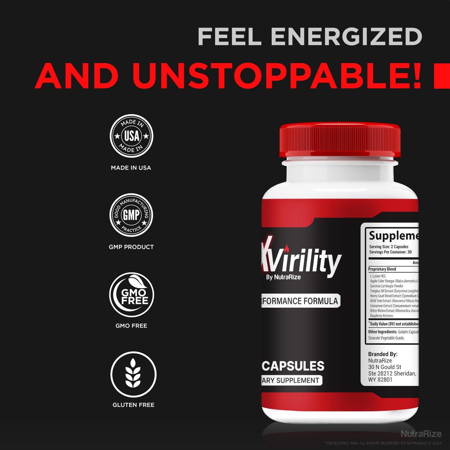 NutraRize MaxVirility Capsules, 60 Capsules