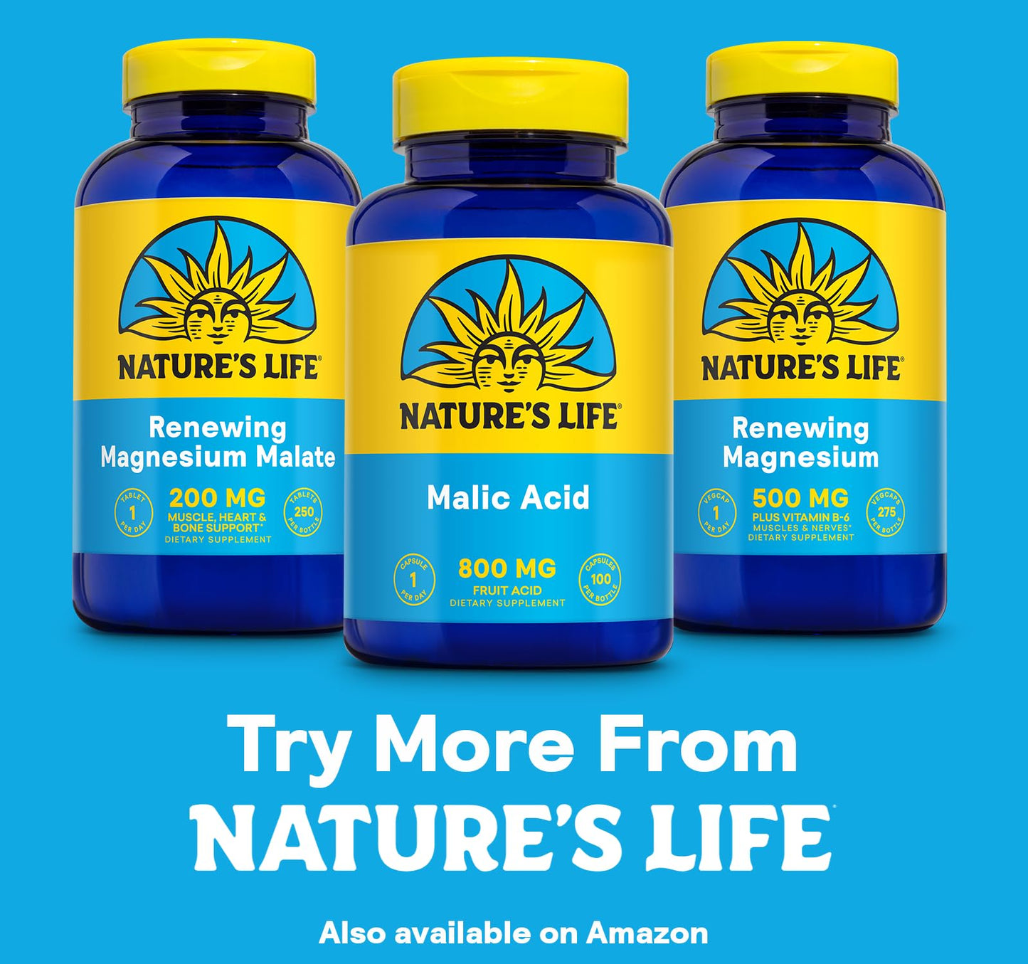Nature's Life Malic Acid 800 mg Capsules, 100 Count