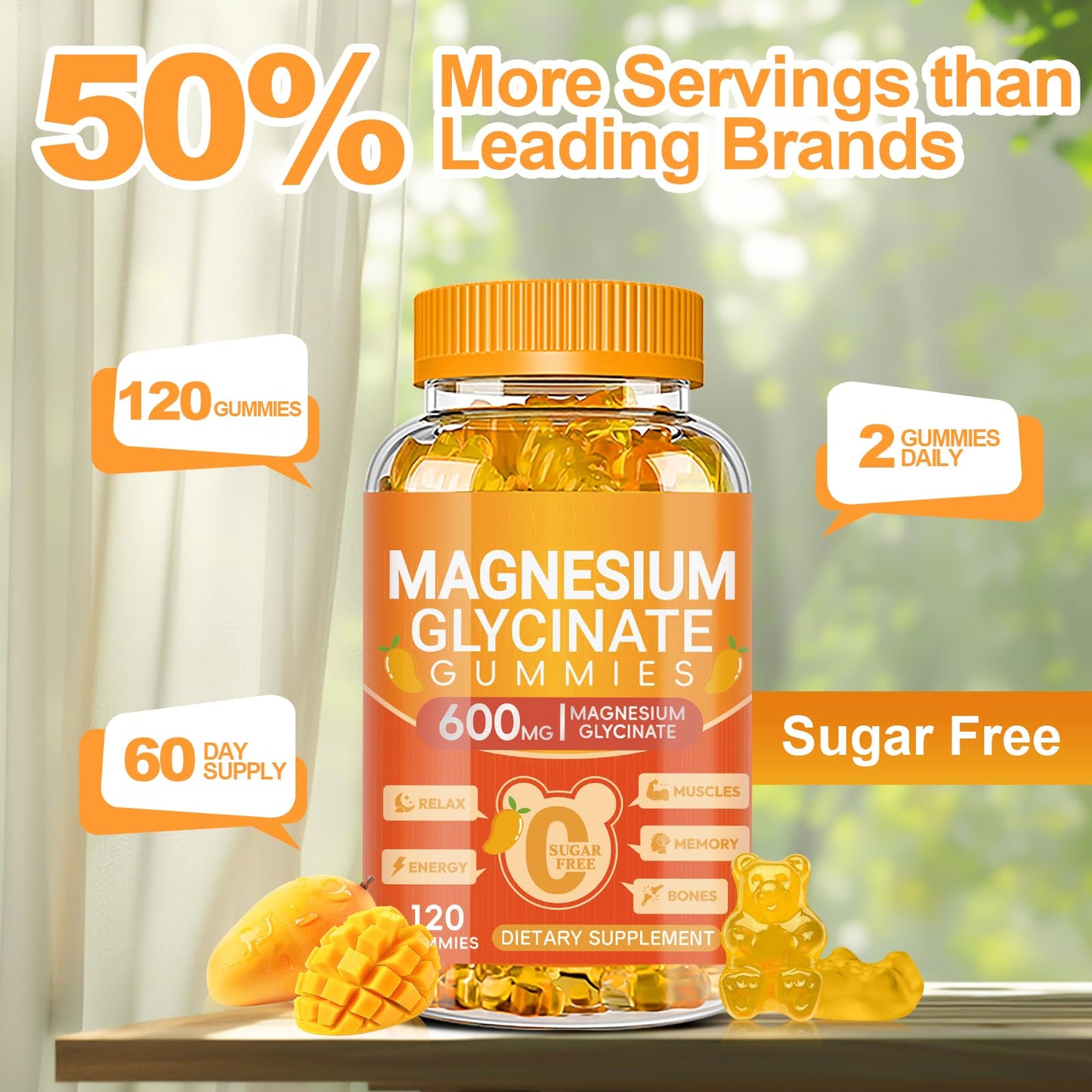 Cytona Magnesium Glycinate Gummies 600mg 240 Count