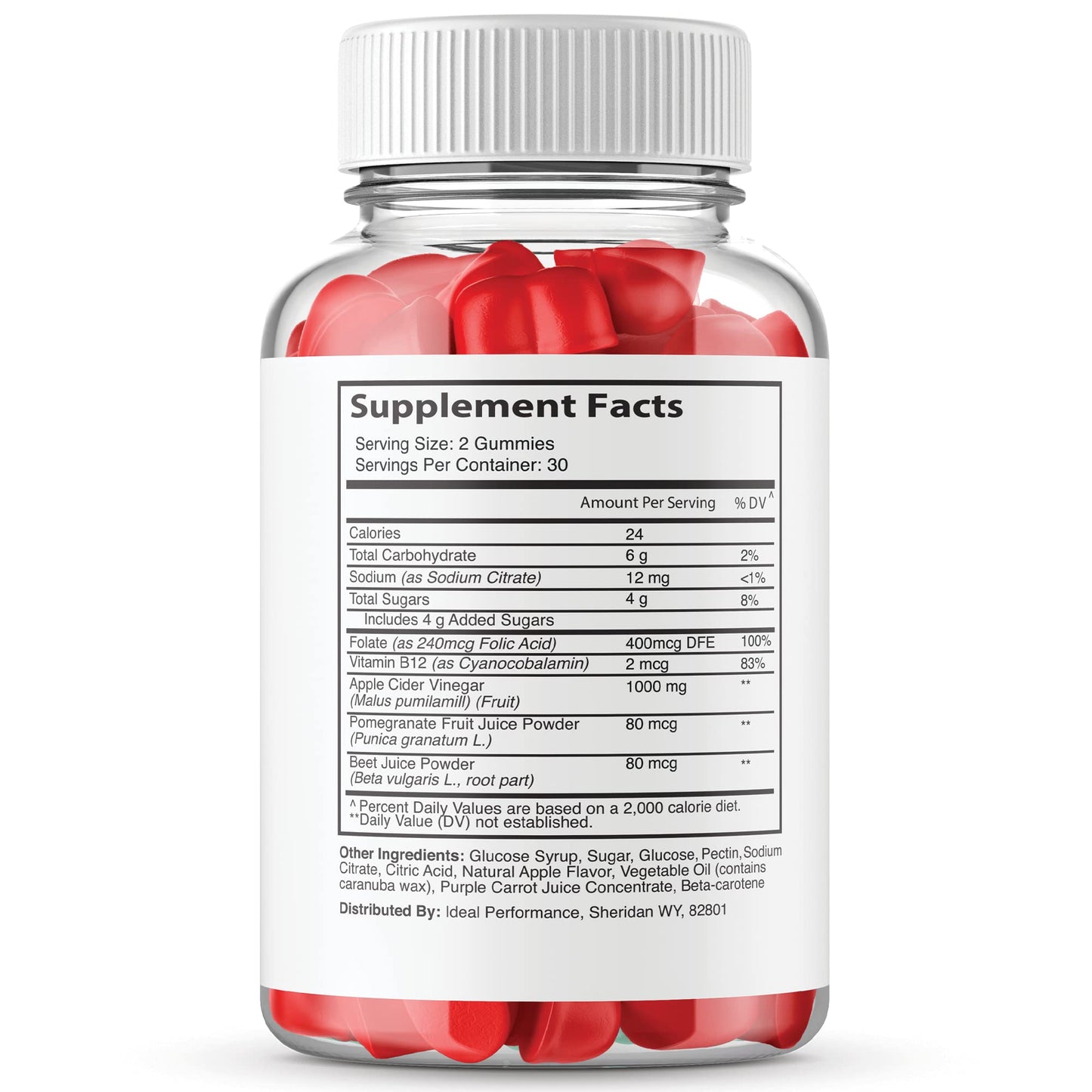 IDEAL PERFORMANCE Ketosium XS ACV Gummies, 60 Gummies