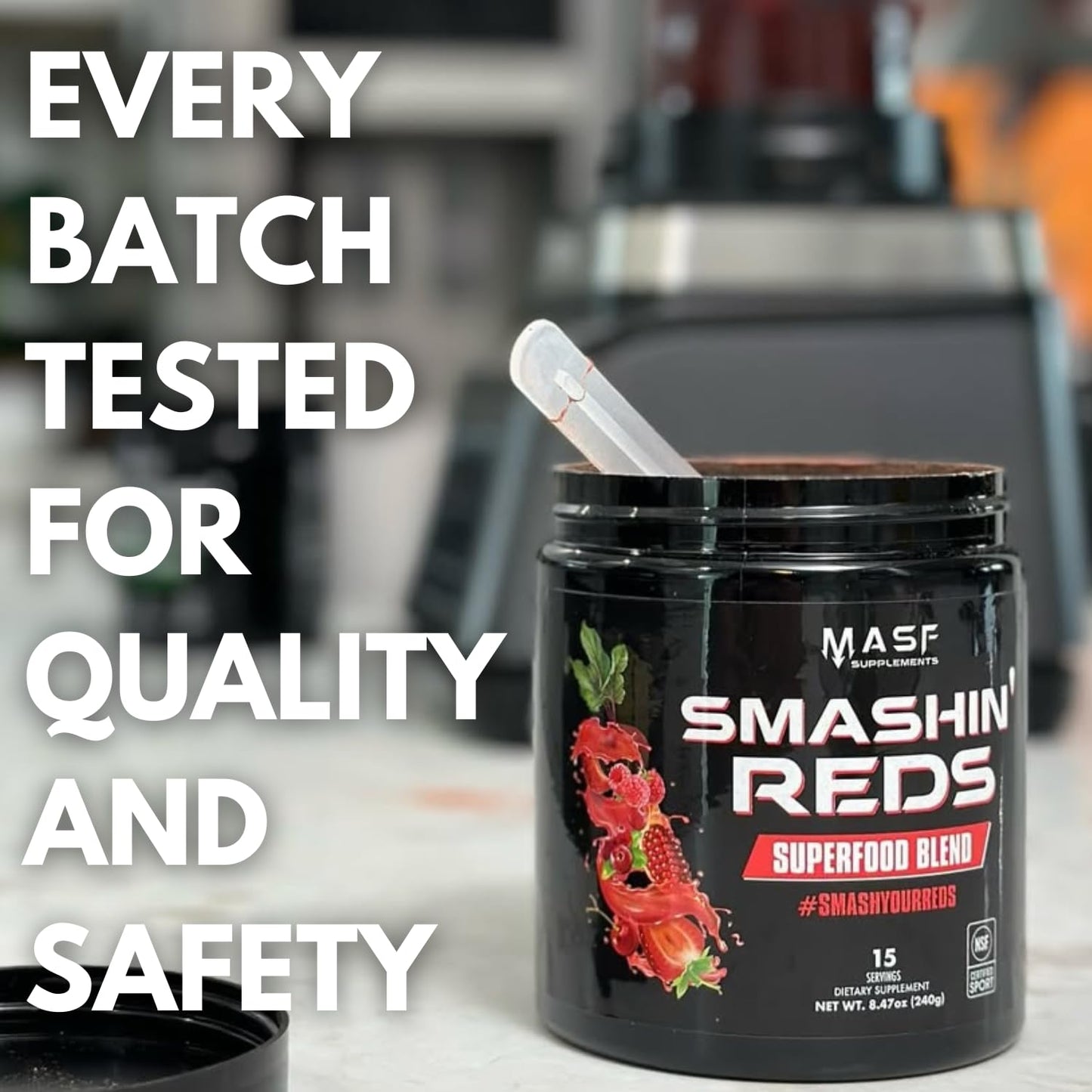 MASF Smashin' Reds Organic Superfood Supplements Powder 8.47 Ounce