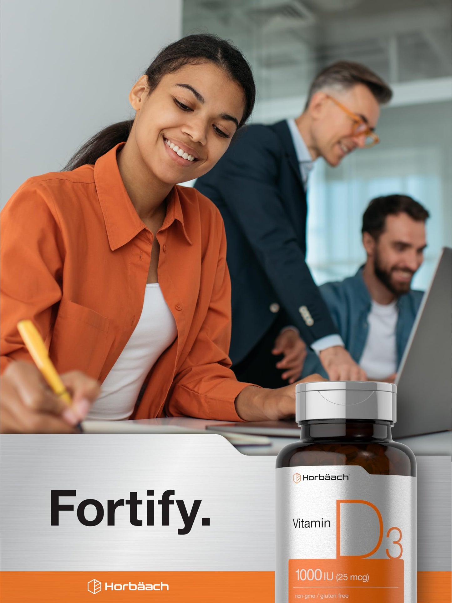 Horbäach Vitamin D3 1000IU (25mcg) Softgels, 180 Count